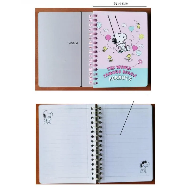 Imagem -03 - dos Desenhos Animados Snoopy Memo Pad Bobina Notepad Kawaii Dog Notebook Planejador de Etiquetas de Papelaria Sticker Post Material Escolar Pcs por Lote