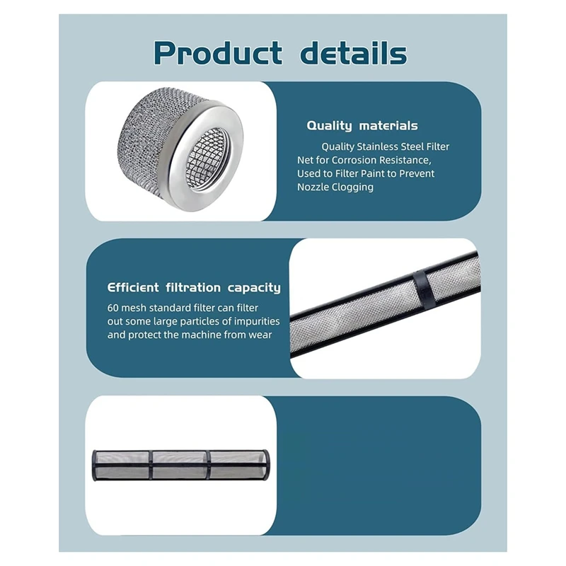 ABKO-Set di schermi filtranti per pistola a spruzzo airless, 181072   Filtro ingresso aria, 244067   Filtro collettore, 287032   Schermo filtrante per pistola a spruzzo
