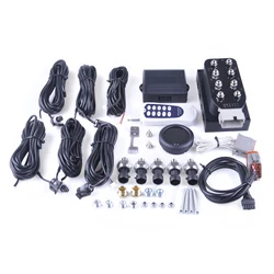Universal Air ride suspension Manifold Solenoid valve with remote control and 5 in 1 pressure gauge 0-16BAR