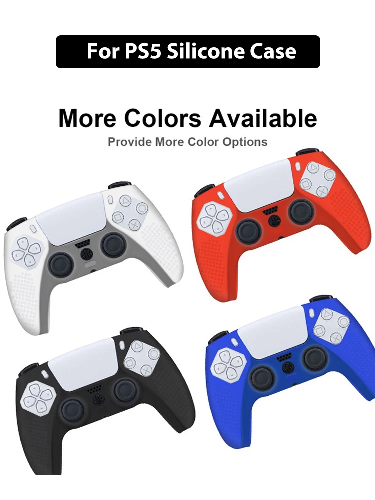 Étui de protection en Silicone pour manette de jeu PS5, housse en caoutchouc, manchon de protection, capuchons de poignée pour accessoires PS5