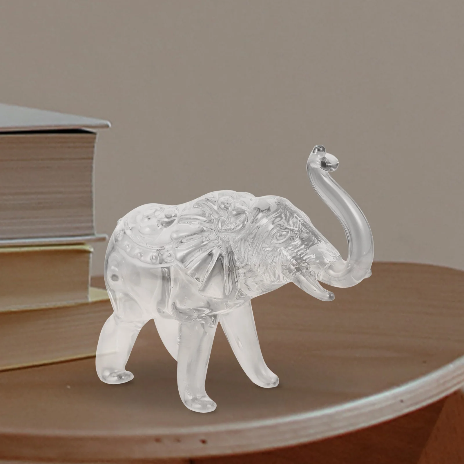 

Lifelike Crystal Elephant Statue Desktop Decoration Sturdy Material Compact Size Multifunctional Gift for Friends Home Sculpture