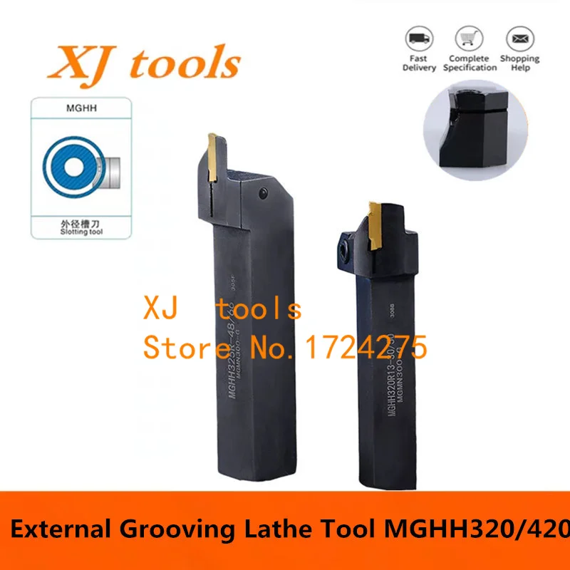 1P MGHH320R FGHH320/420R 25/35 35/48 48/66 64/100 98/160 160/400 End Face CNC Grooving Turning Tool Suit For Carbide Insert MGMN