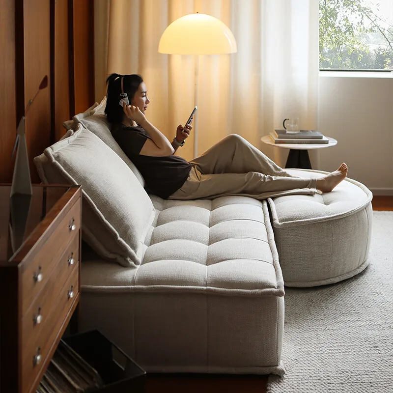 Retro-Kombinationssofa mit cremefarbenem Windmodul