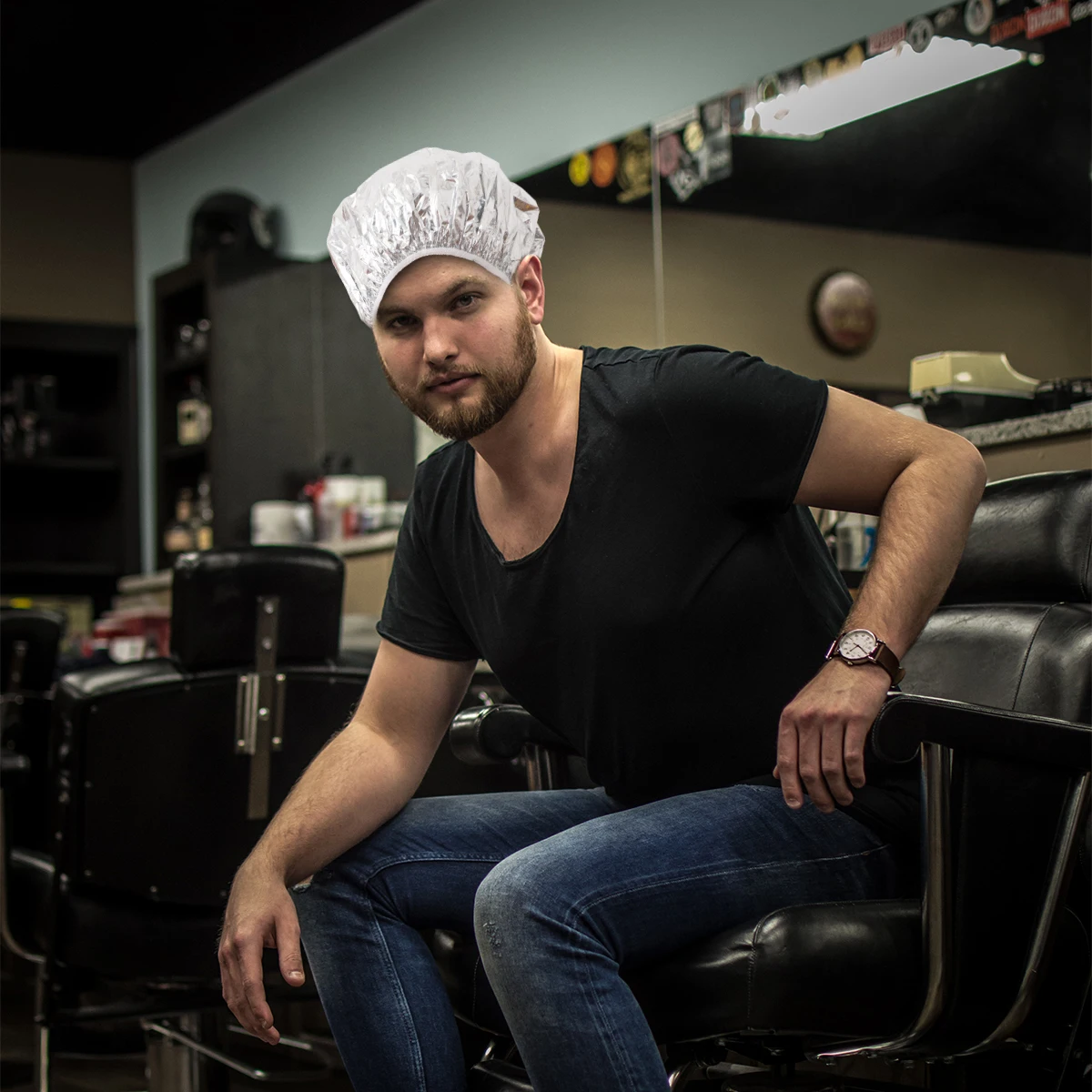 

4Pcs Aluminum Foil Hair Cap Heat Insulation Dyed Hairdressing Hats Household Styling Salon Tinfoil Wrap Therapy