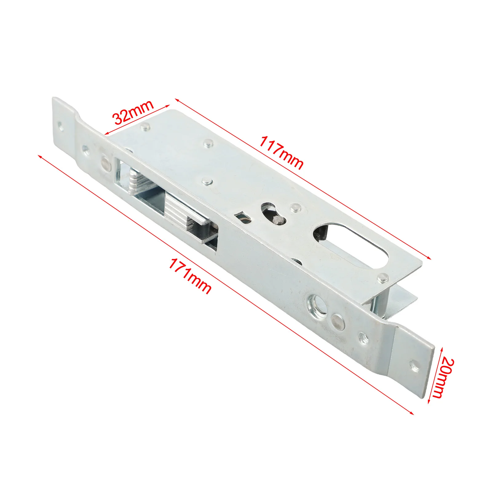 Sliding Door Lock Door Hook Lock Kitchen Zinc Alloy Balcony For 35-55MM Door Width Replacement Security Lock Silver