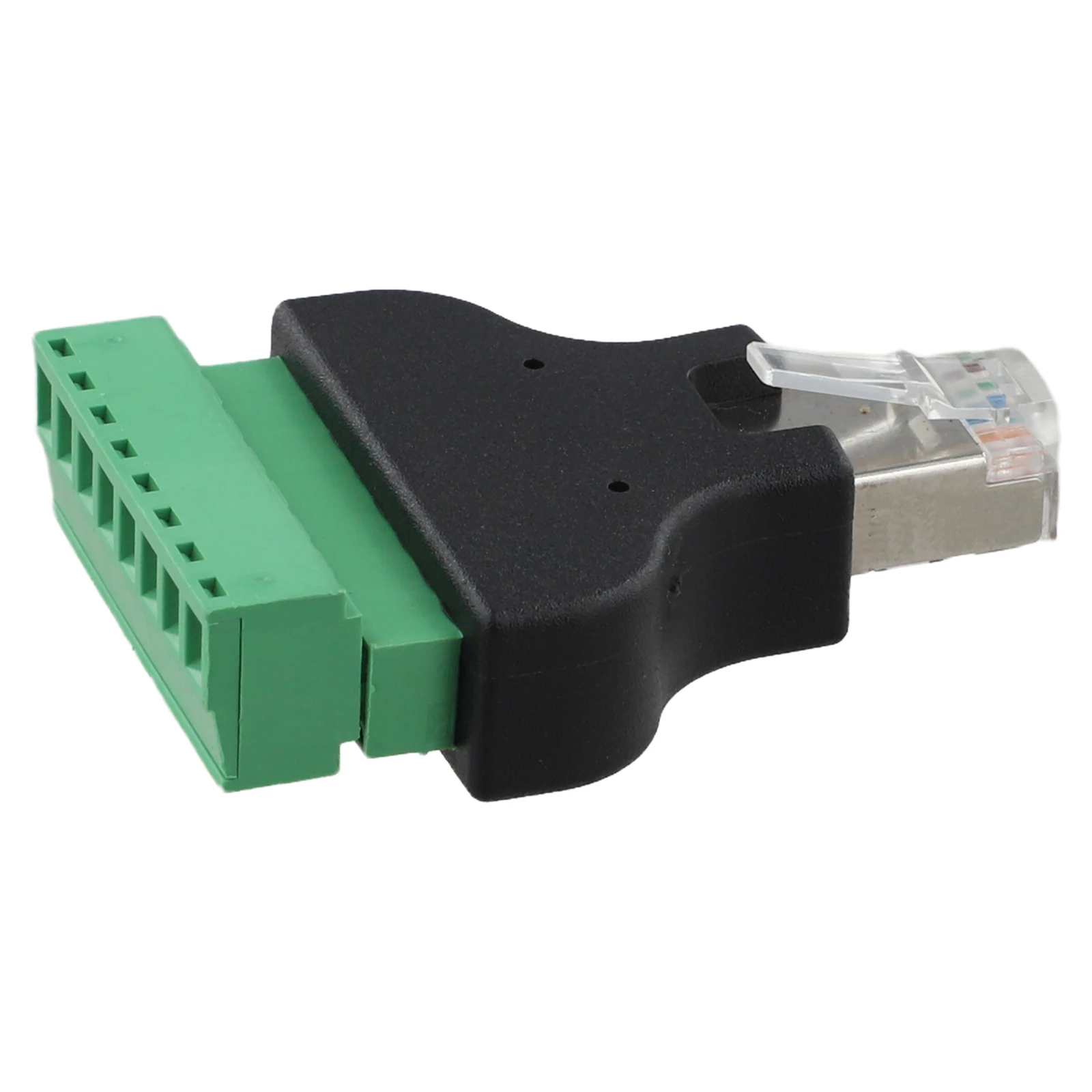 Network Adapter for RJ45 to 8 Pin Screw Terminal Block Connection Supporting EIATIA 568B Standard for Ethernet Cables