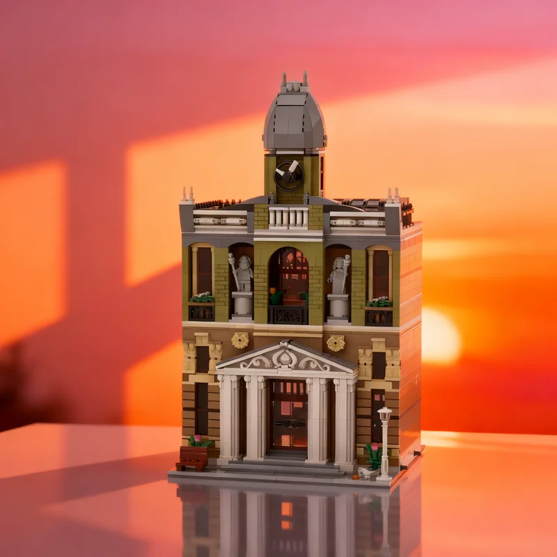 

3267pcs MOC Old Town Hall Natural History Modular Streetscape Model Building Blocks Toy Gift Creative Display Collectible Desk