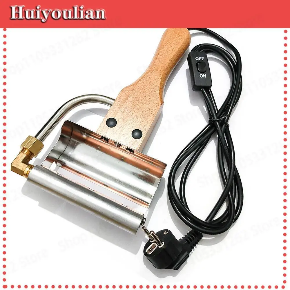 Electric Uncapping Knife 220V Heated Honey Cutter Stainless Steel Beekeeping Tool with Temperature Control for Wax Cutting