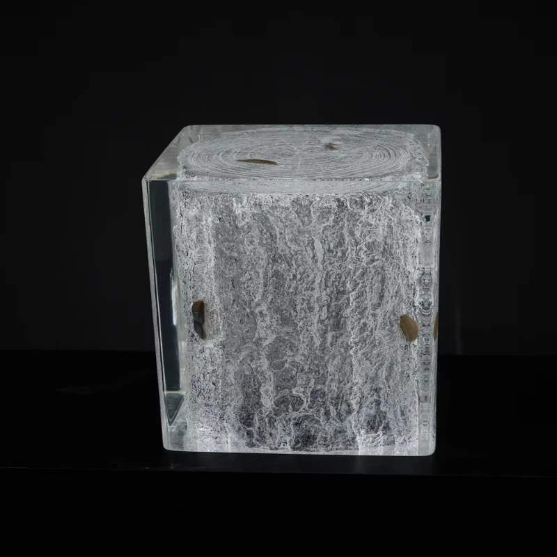Acrylic Crystal Table Stool Durable Waterproof Contemporary Bar Coffee Stool Design