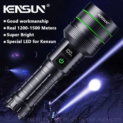 Most Powerful Long Shot LED Flashlight Zoomable Camping Torch Built-in 26650 Battery High Power Tactical Lantern for Outdoors
