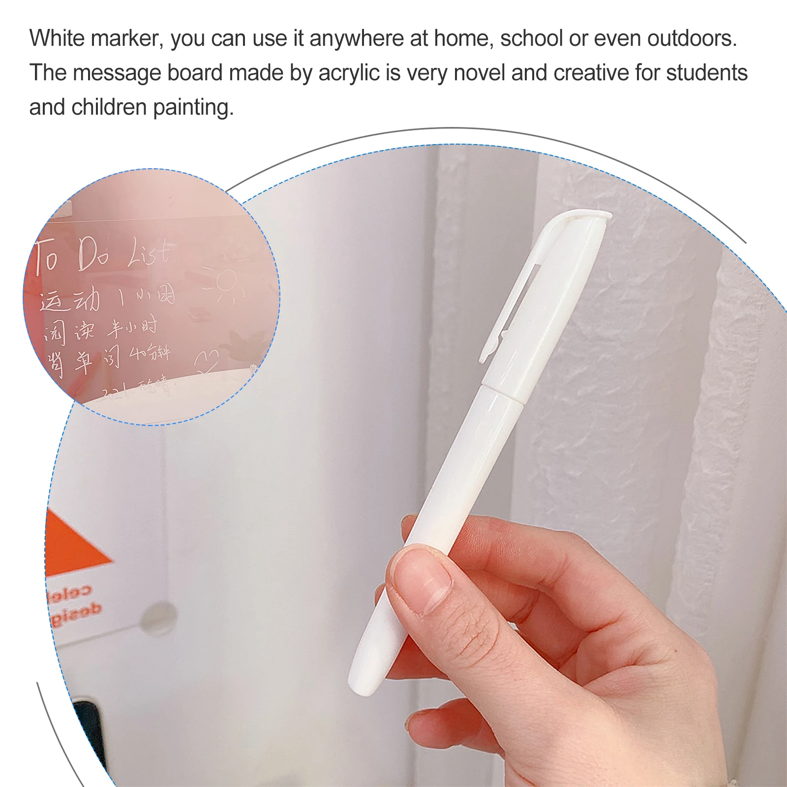 

1Set Transparent Acrylic Note Boards School Message Boards for Children Sketchpads Board Message Board