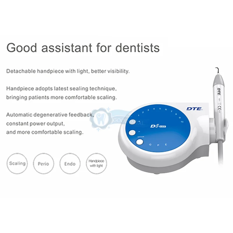 Woodpecker DTE D5 LED Dental ultrasound Instrument Whitening/Cleaning/Scalering Tooth Portable Dentistry Equipment