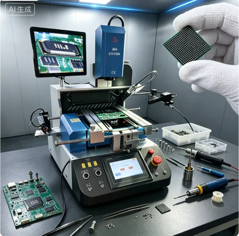 LY G750 G750C PRO Yarı Otomatik BGA Rework İstasyonu 6800W Otomatik Hizalama Lehimleme Makinesi Dizüstü Bilgisayar Anakart IC Çip Onarımı