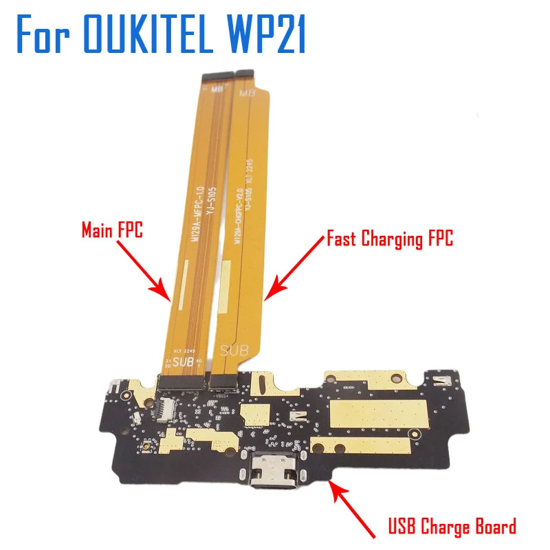 Original OUKITEL WP21 USB Board Charging Port Board With Main FPC And Fast Charging FPC Accessories For Oukitel WP21 Smart Phone