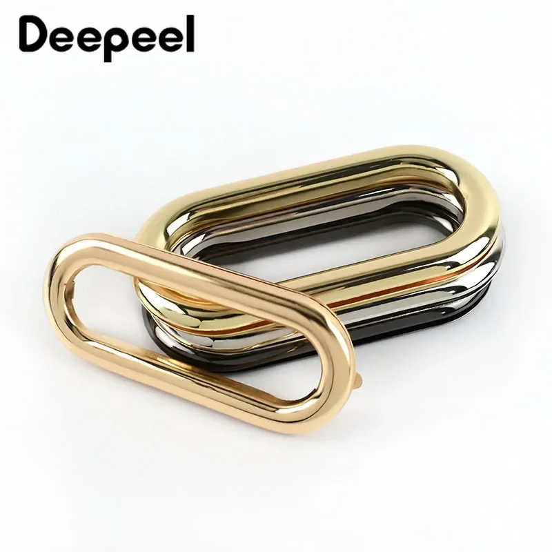 5Pcs Deepeel ID75mm/88mm Oval Rings Metal Handle Hang Buckles Bag Eyelet Clasps Frame Kiss Clasp Clutch Buckle DIY Accessories