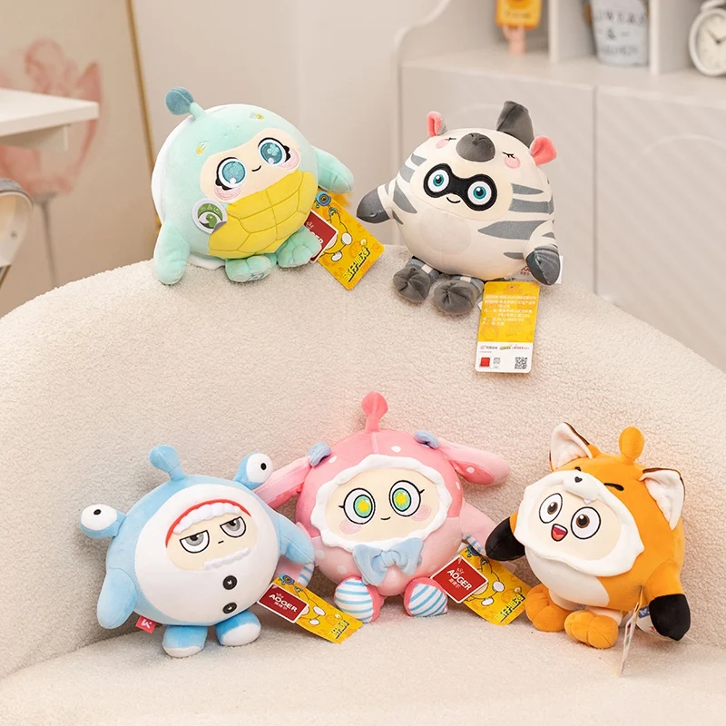 

23cm Eggy Party Cartoon Animals Plush Toys Rabbit Fox Shark Zebra Soft Stuffed Dolls Girls Boys Christmas Gift Homedecor Toys