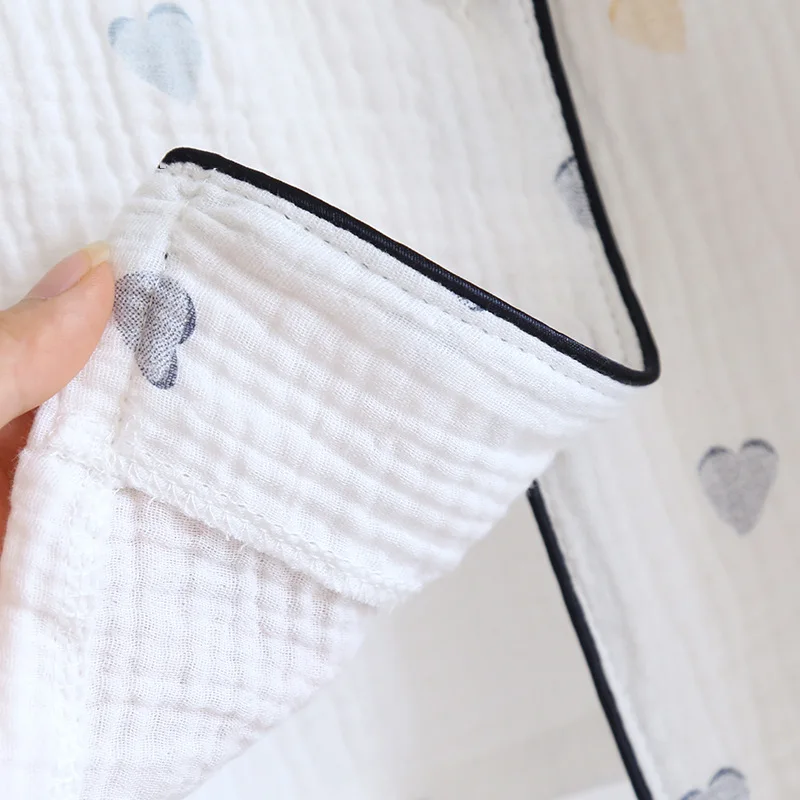 Ensemble de pyjama d\'été pour femme, 2024 coton pansement, manches courtes, short et pantalon, trois pièces, vêtements d\'intérieur décontractés pour