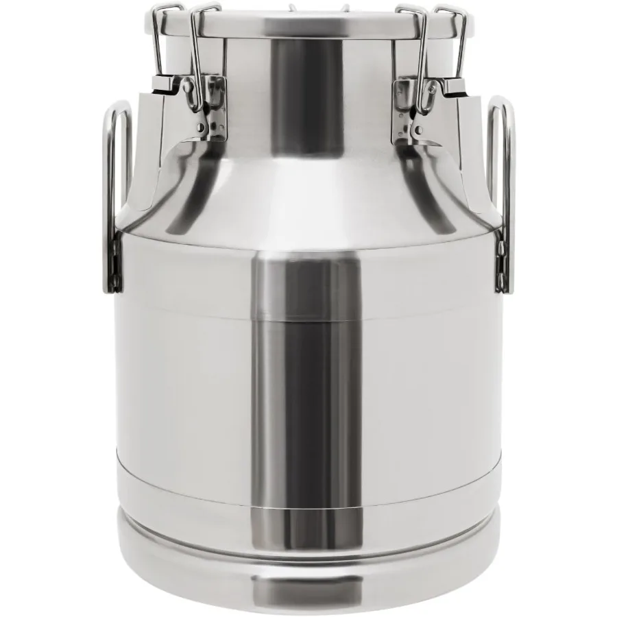 

Stainless Steel Milk Can 201 Stainless Steel Pail 2.64Gal Milk Can with Sealed Lid 10L Hanging Lid Metal Water Jug Bucket for O