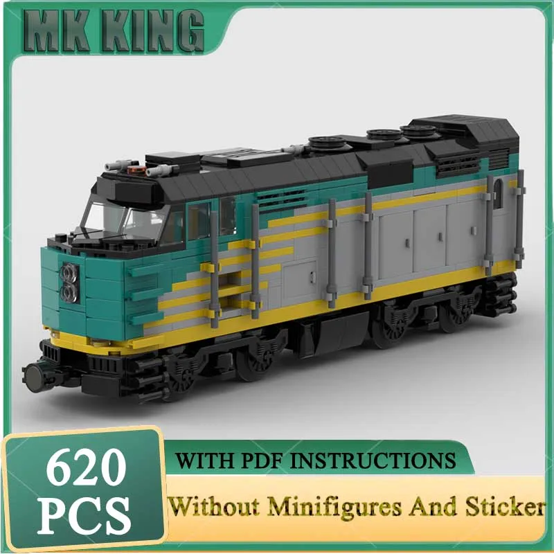 

Railway Train Moc Building Bricks Via Rail - F40PH-2D Locomotive Model Technology Blocks Gift Christmas Toy DIY Assembly Set