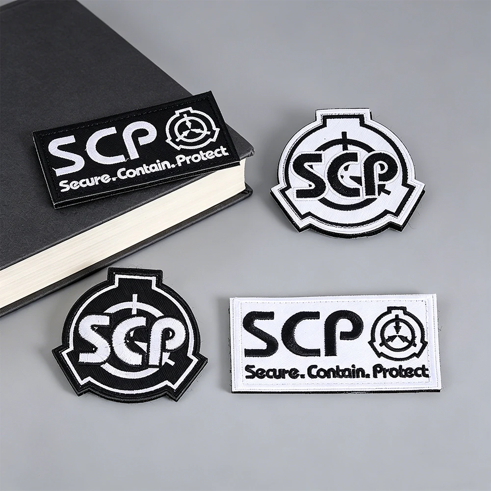 SCP Foundation Embroidery Appliques Secure Contain Protect Hook and Loop Patch Tactical Morale Patch for Backpack Jacket