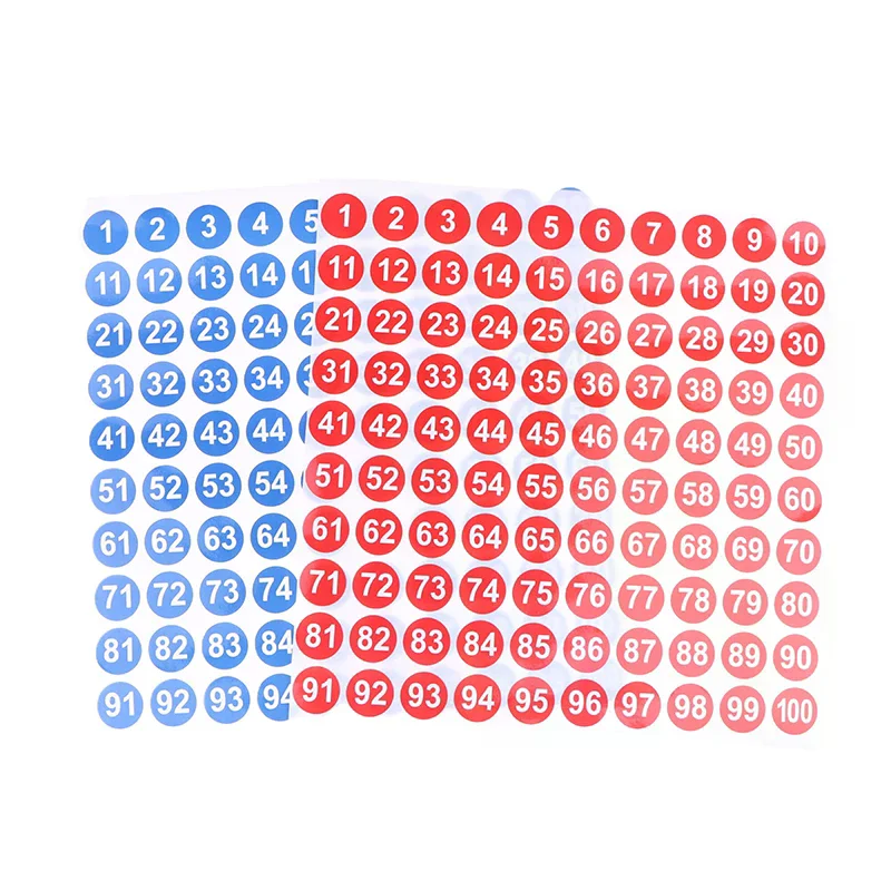 5 أوراق عدد ملصقات 1-100 التسمية عدد ملصق Diy بها بنفسك الحرفية مسمار البولندية زجاجة صمغ سكرابوكينغ مذكرات القرطاسية #3