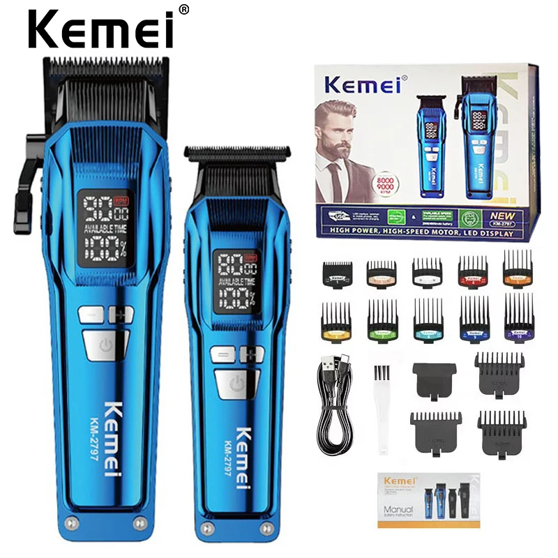 kemei-km-2797-9000-8000-rpm-cortadora-de-pelo-inalambrica-profesional-dlc-para-hombre-maquina-de-corte-de-pelo-electrica-azul