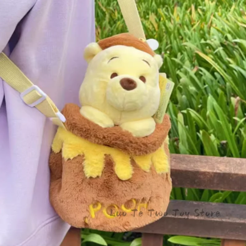 

Disney Cute Winnie The Softs, женская сумка, мультяшная плюшевая кукла, игрушки, сумка через плечо, кавайный набор мягких игрушек, детские подарки для девочек