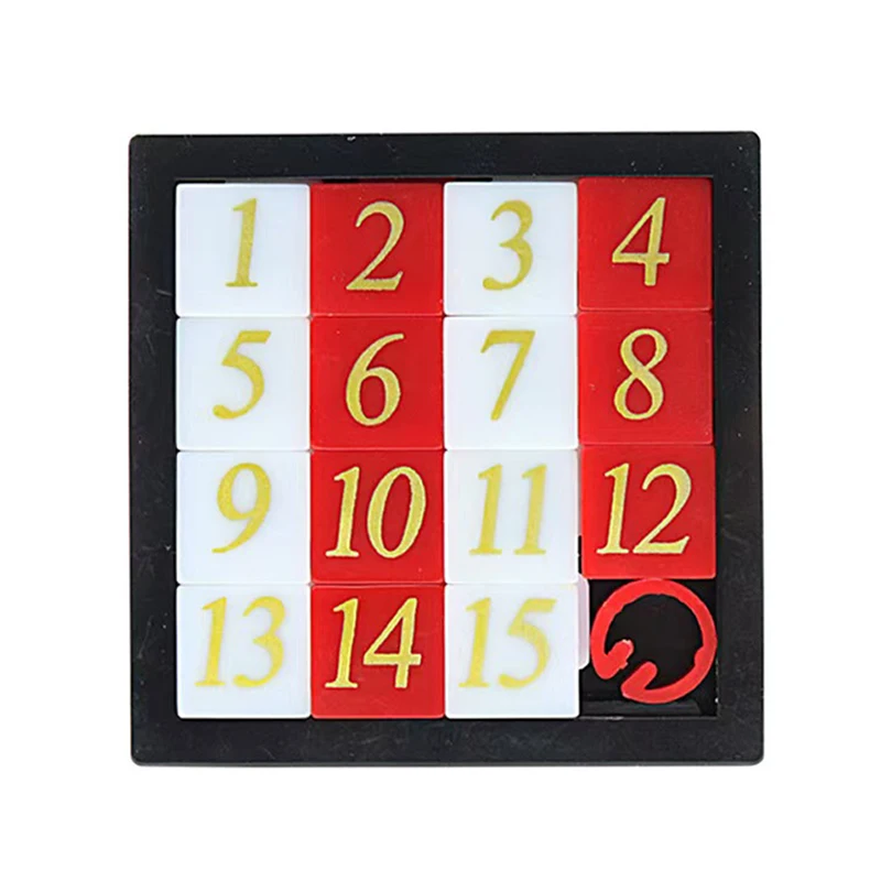 Number Sliding Puzzle 1-15 Brain Teaser IQ Educational Toys for Kids Teens and Adults Fun Learning Gifts Party Favors