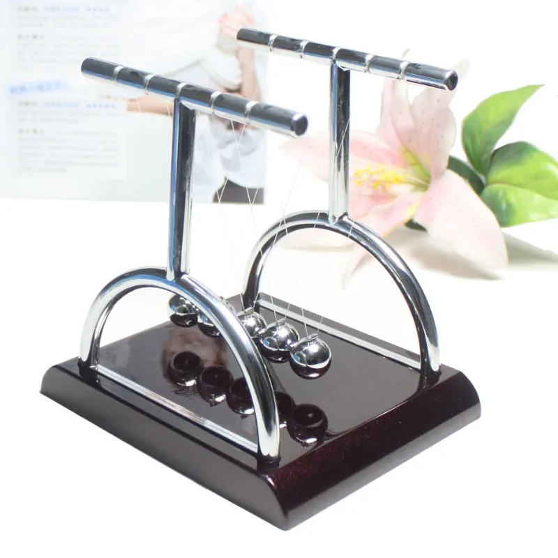 Newton's Cradle Balance Steel Ball Pendulum, Physics Science Teaching Desktop Toy, Stress Relief Home Decoration Gift