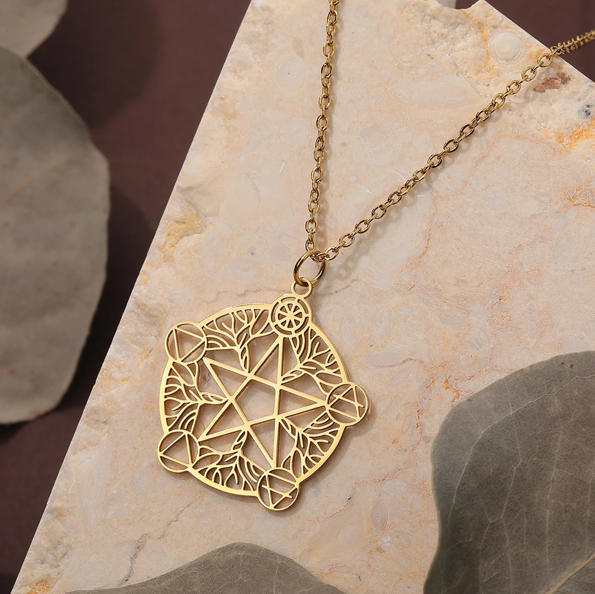 Chandler Wicca Pentagram czarownica naszyjnik Amulet na wieczność i nieskończoność pogański symbol religijny biżuteria