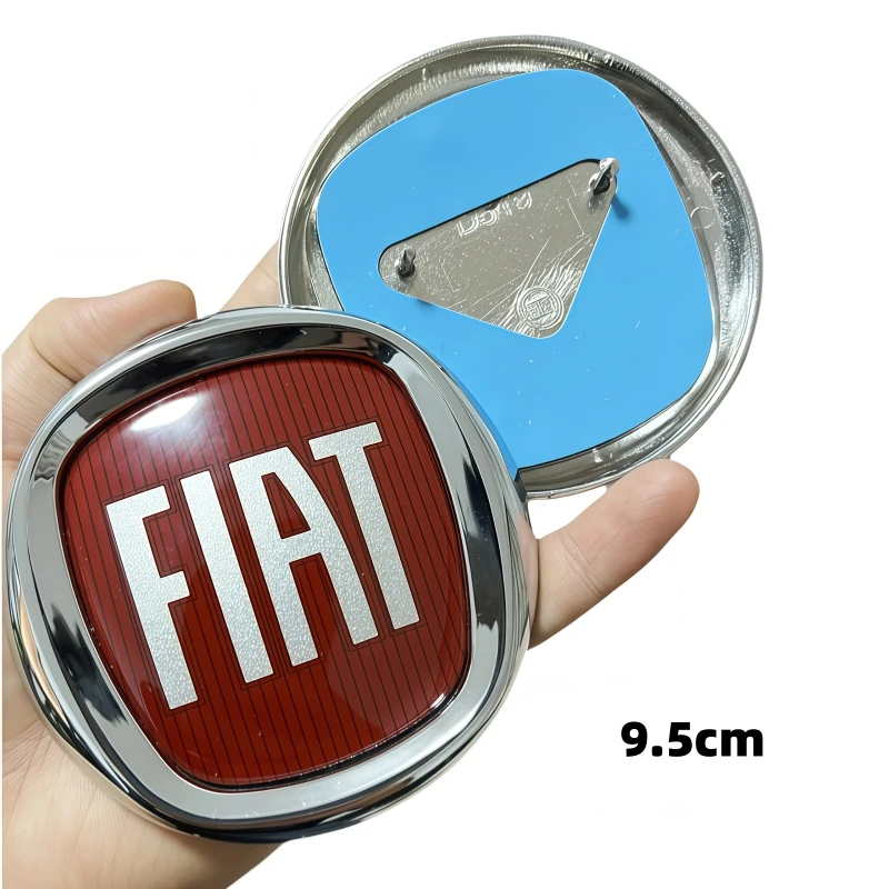 9.5cm 2/3pins Fiat Emblem Logo Grille Badge Accessories -for FIAT 500 500x 500l 124 125 Palio Punto Tipo Panda Doblo Argo BRAVO