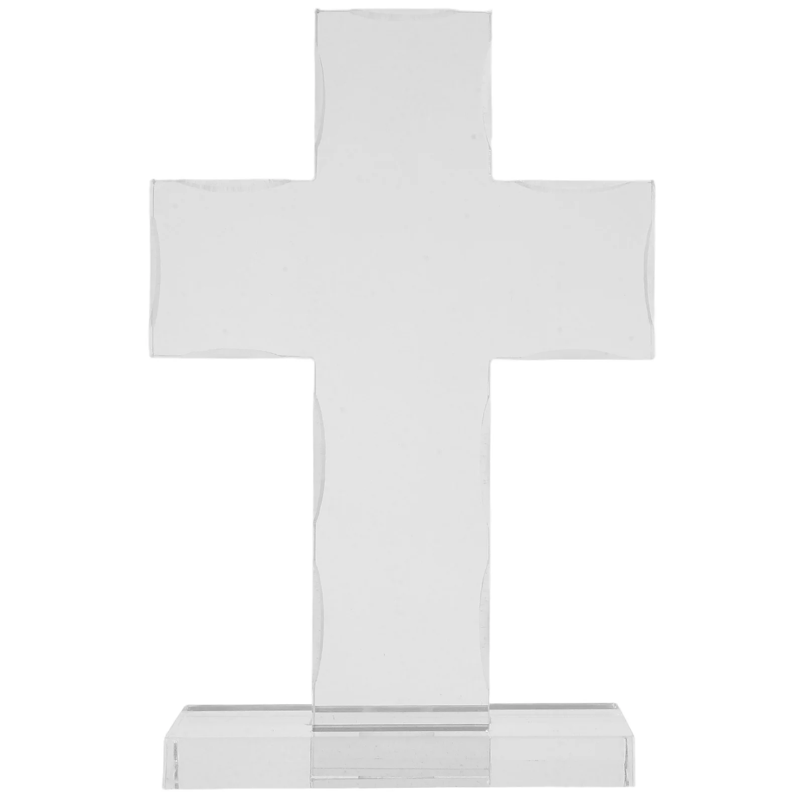 

Acrylic Standing Cross Base Faith Ornament Spiritual Growth Decorative Cross Inspirational Home Tabletop Christian Catholic