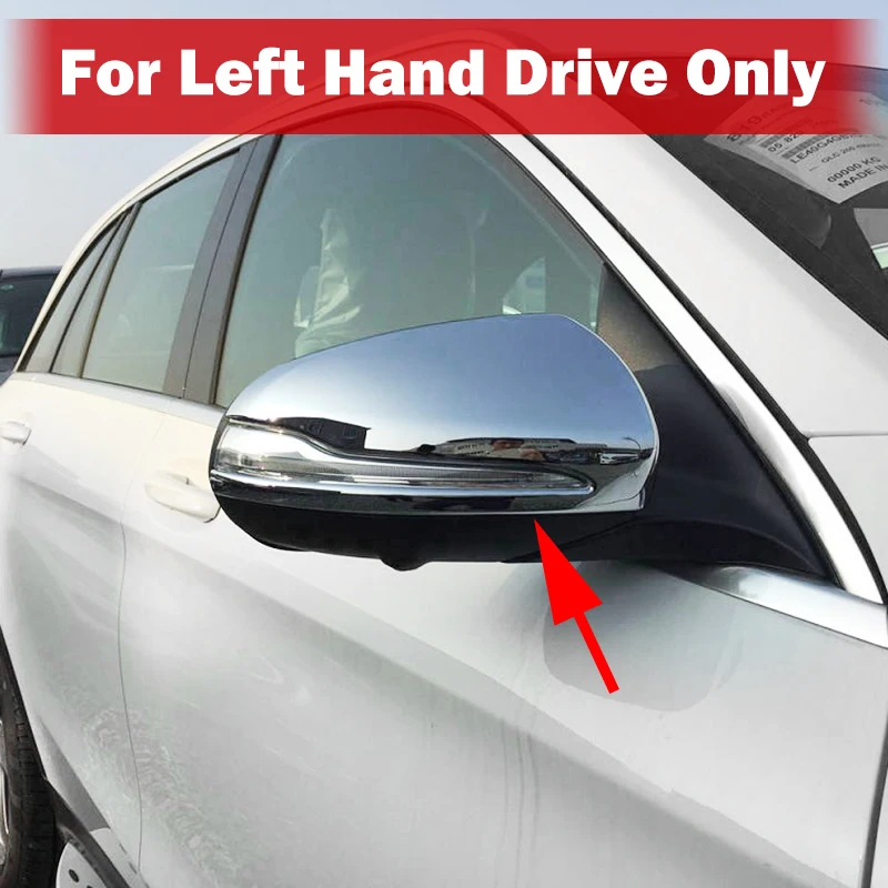 Chrome Side Rearview Mirror Cover Protector Glove For Mercedes-Benz GLA GLB GLC C E S CLS EQA EQB 200 250 300 350 400 450 550