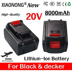 Brand new 20V 8000mAh lithium-ion charging, battery suitable for black and DECKER LB20 LBX20 LBXR20 power tool replacement