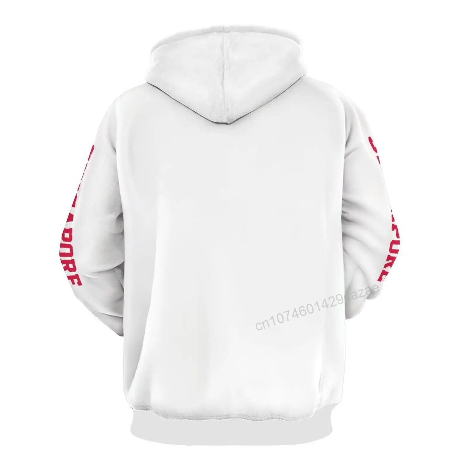 سنغافورة علم الدولة ثلاثية الأبعاد هوديي البوليستر كول الرجال النساء Harajuku البلوز للجنسين بلوزة كاجوال هوديس #4