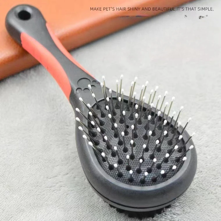 

Pet Dog Needle Comb Durable Double-Sided Bathing Brush Plastic Massage Beauty Bristle Brush Floating Hair Remove Grooming Tools