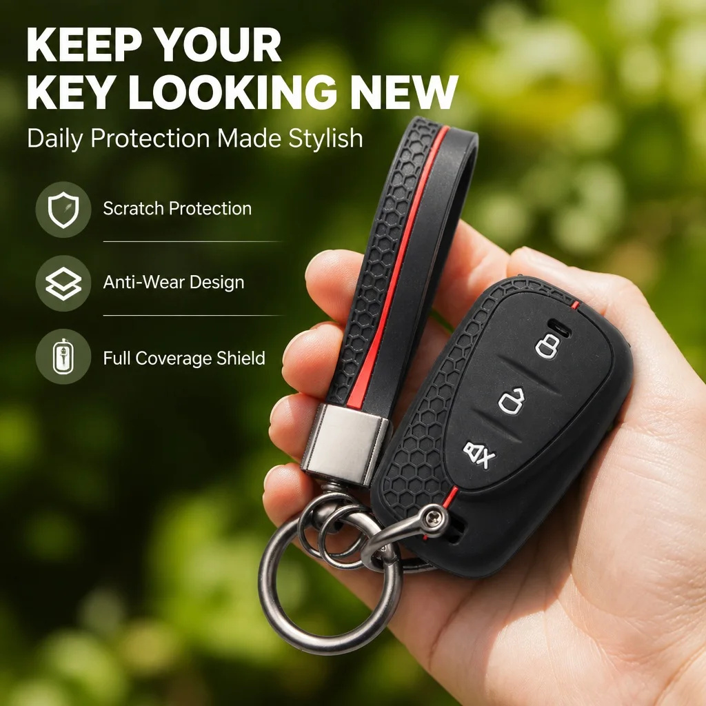 Silicone Car Key Fob Cover For SYM Husky 150 Tuscany Jet X 125 Jet X 150 X125 For GPX Drone 150X with ring wrist strap