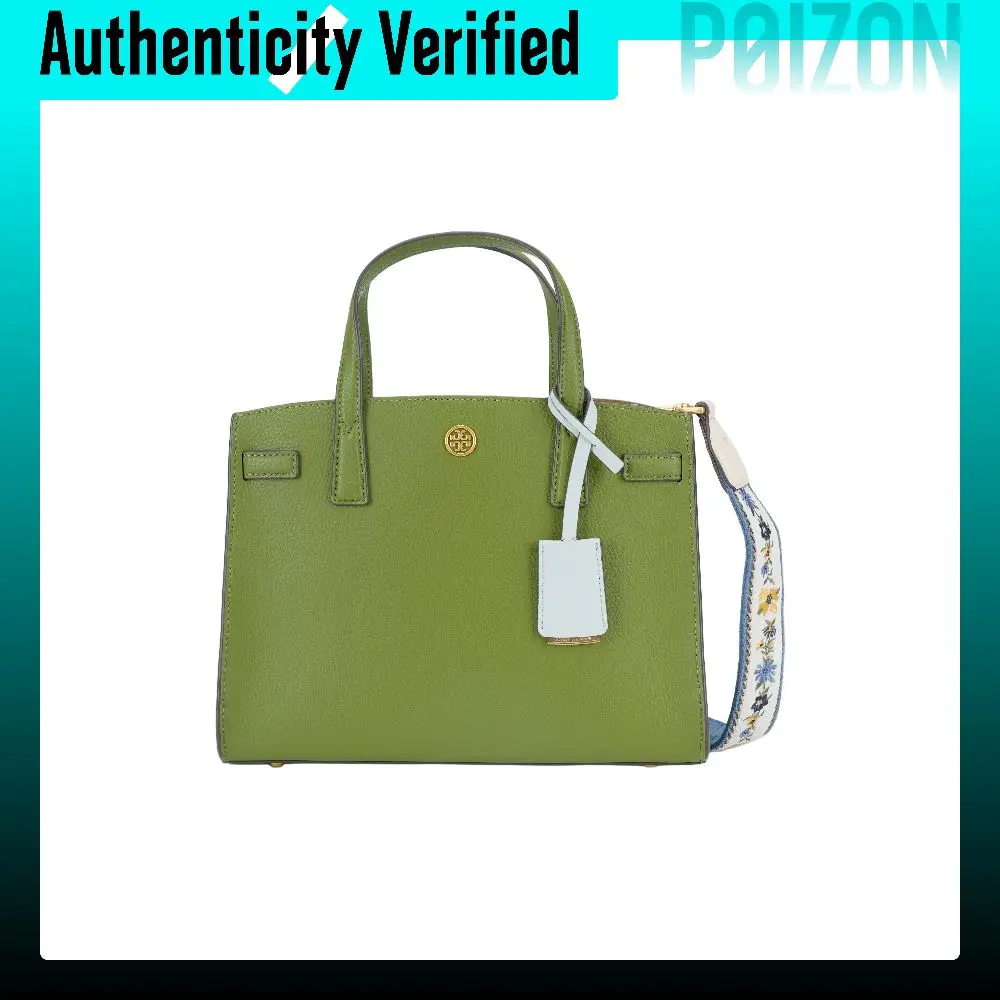 TORY BURCH Walker Leather Handbag Women's Avocado Green 84356-370