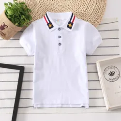 Baby Boy Polo Shirt Short Sleeve Kids Polo Shirts for Boys Collar Tops Tees Fashion Teen Shirt 2-14 Years Children Clothing