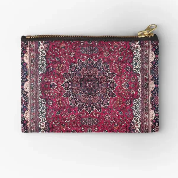 Saber Meshed Persian Carpet Print Zipper Pouches Pocket Bag Coin Pure Socks Women Wallet Cosmetic Key Small Panties Underwear