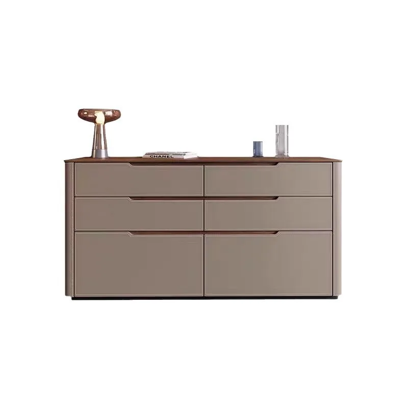 

Saddle leather dining side cabinet Household designer porch cabinet Modern medieval partition cabinet Door to wall locker