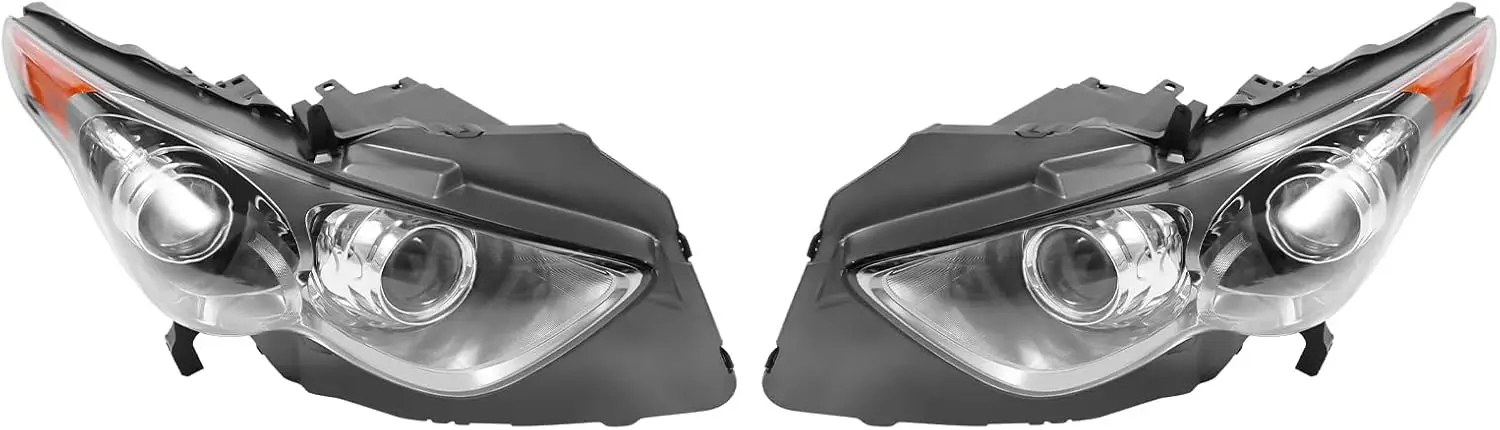 Front HID Headlight Assembly Set for 2009-2017 FX35 FX37 FX50 QX70 (Without Sport/Package, Without AFS) | Headlamp with LED DRL,