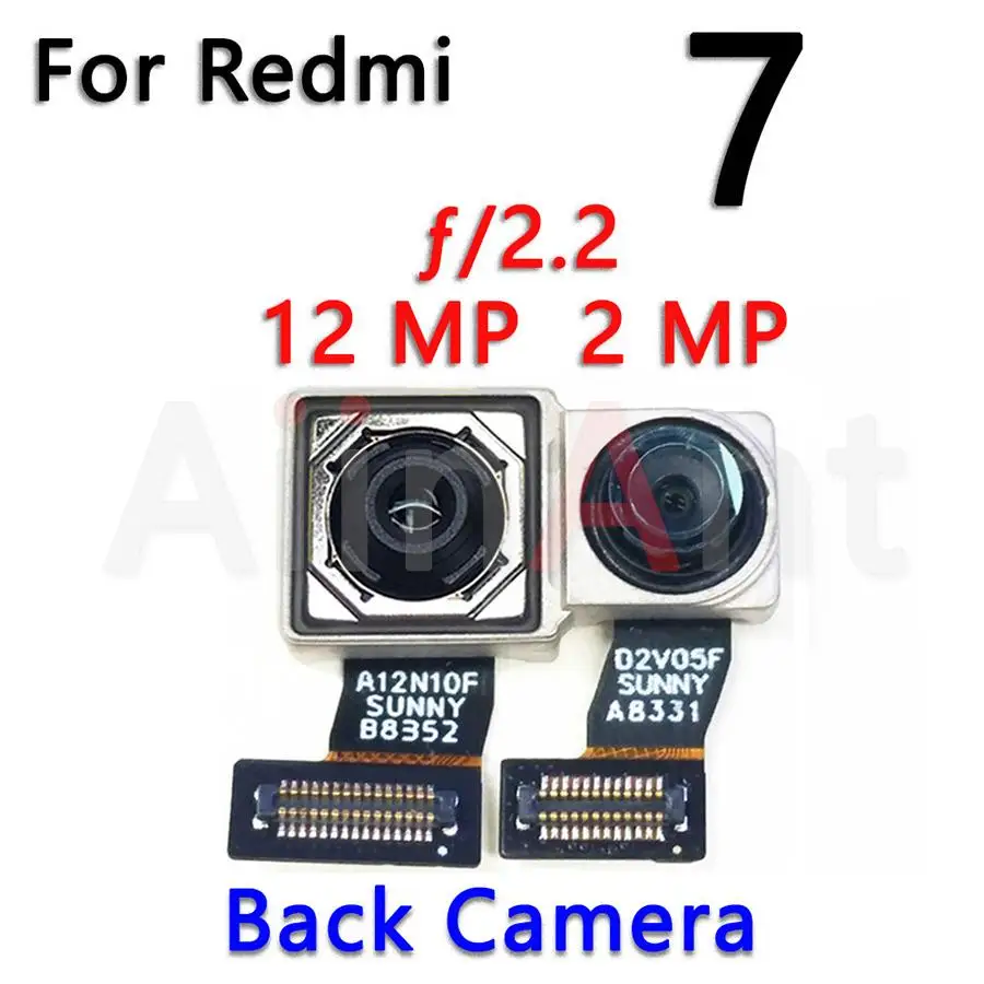 Aiinant Small Front Camera Flex For Xiaomi Redmi Note 6 6A 7 7A Pro Plus Main Big Back Rear Camera Flex Cable