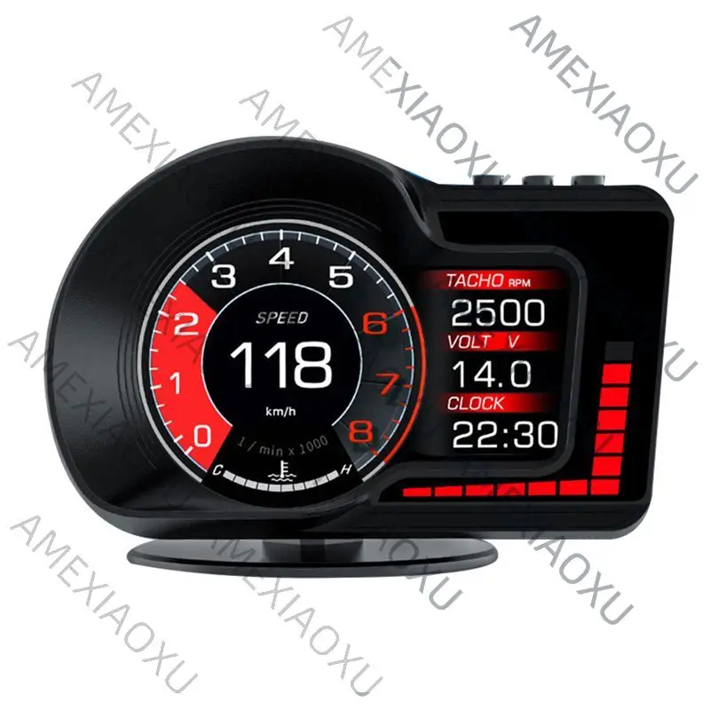 

AMEXIAOXU F15 Car Hud Heads Up Flat Screen Display Car Obd Lcd Inspection Dashboard Speedometer Display Replacement Parts Acces
