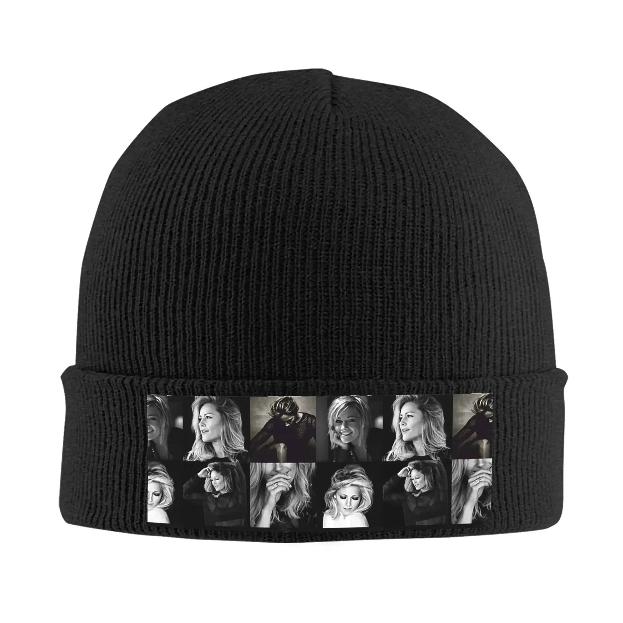 Helene Fischer Collage Warm Knitted Cap Winter Knit Bonnet Hat Skullies Beanies Hip Hop Caps for Unisex