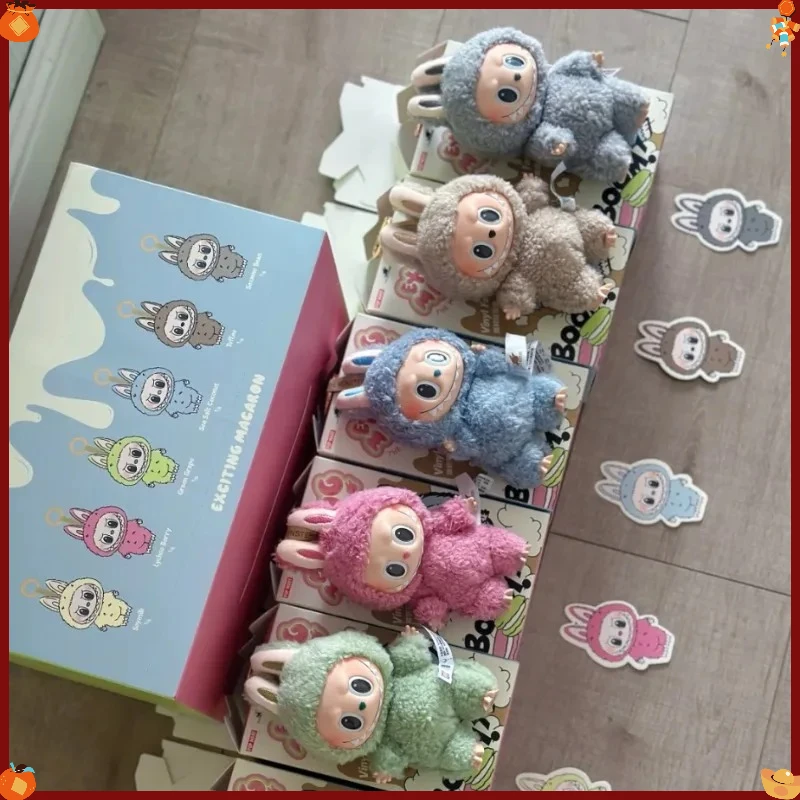 

The Monsters Exciting Macaron LABUBU V1 POP MART Vinyl Plush Doll Kawaii Pastel Color Art Toy Collectible Birthday Xmas Gift