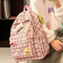 2024 New 2023 Rucksack Travel Bag Versatile Double Strap Shoulder Bags Backpack for Girl Student School Bags Lightweight