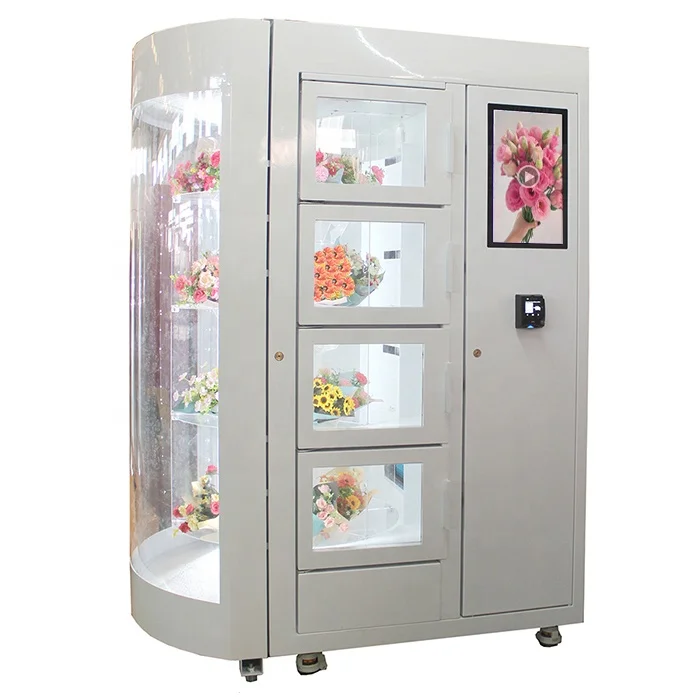 Chinese factory customizes the latest fresh cut flower vending machine for Sweet World