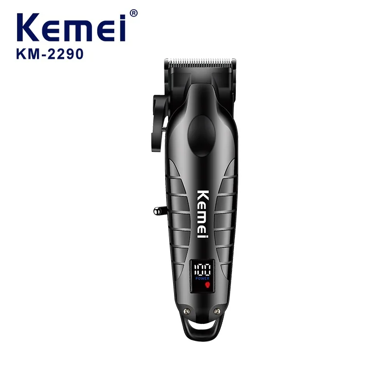 Kemei Professional Electric Clipper LCD Rechargeable Full Alloy Forging of The Fuselage Large Power Long Capacity KM-2290