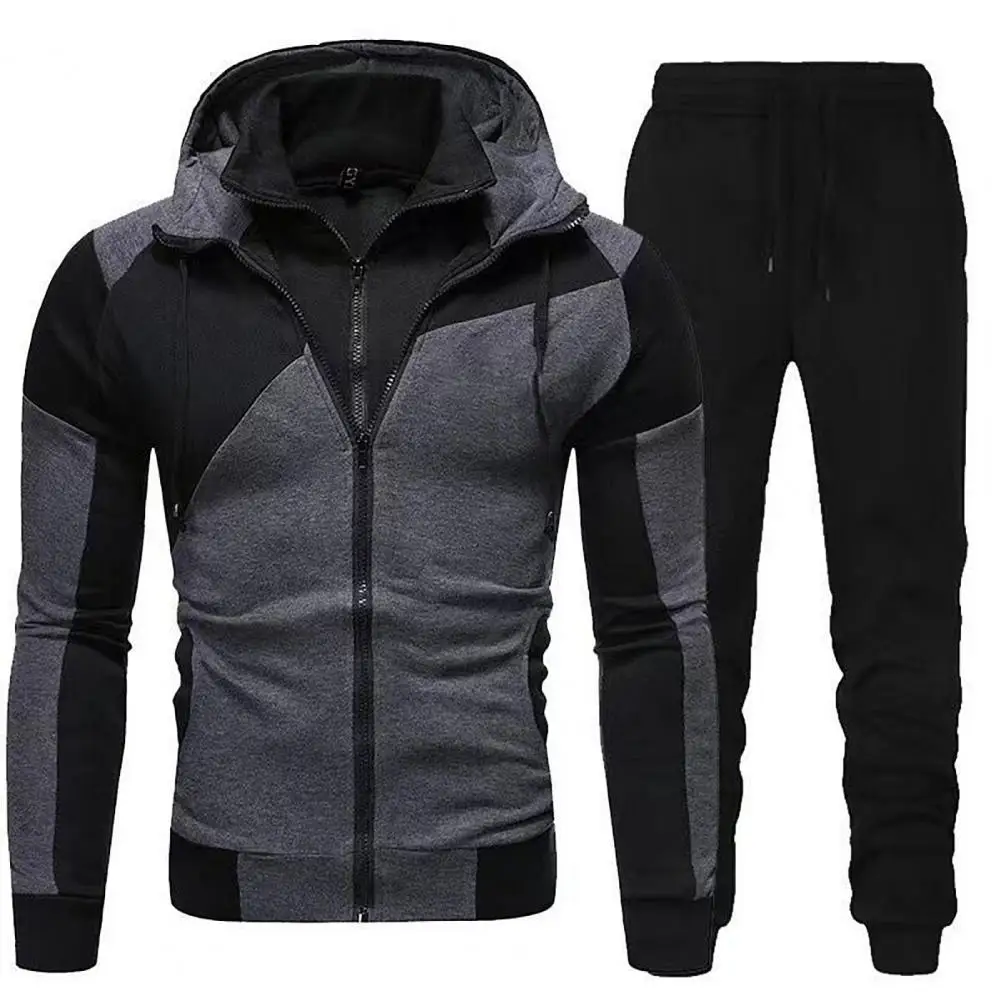 Men\'s Casual Warm Hoodie Set Luxury Sweatshirt+Pants Tracksuit Male Outdoor Clothing Top Sweatpant Suit Streetwear S 4XL